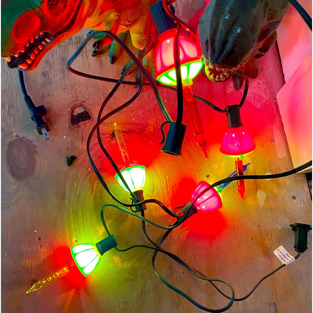 BUBBLE LIGHTS VINTAGE Strand of 5  Christmas Bulb Lights Decor